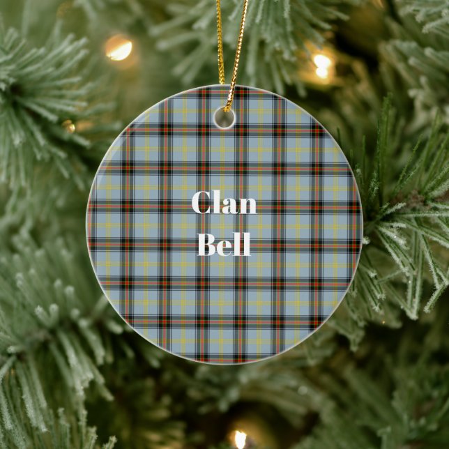 Clan Bell Tartan Ceramic Ornament (Tree)