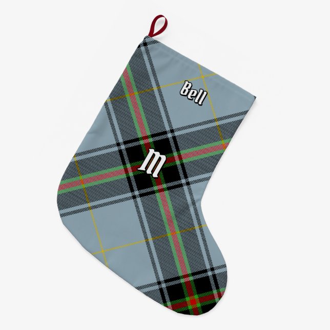 Clan Bell Tartan Large Christmas Stocking (Front (Hanging))