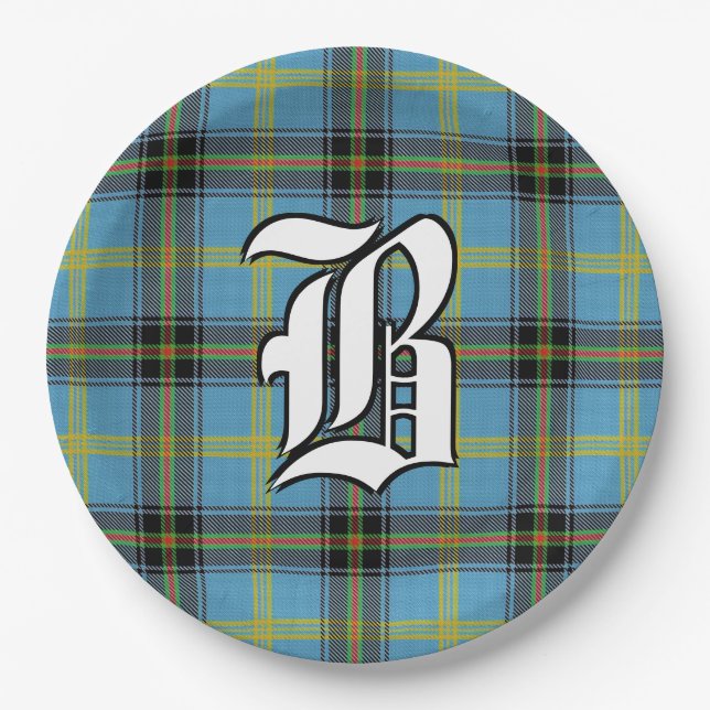 Clan Bell Tartan Plaid Paper Plate (Front)