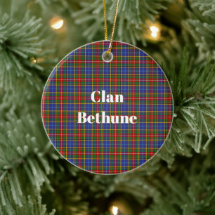 Clan Bethune Tartan Ceramic Ornament