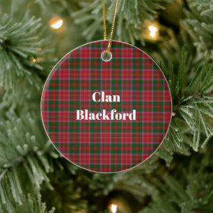 Clan Blackford Tartan Ceramic Ornament