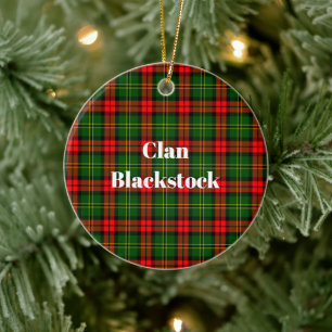 Clan Blackstock Tartan Ceramic Ornament