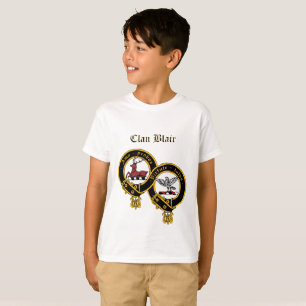 Clan Blair Crest avec nom T-shirt enfant