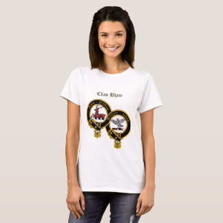 Clan Blair Crest avec nom T-shirt femme