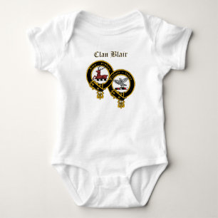 Clan Blair Crest with Name Baby Jumper Bodysuit