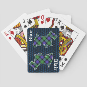 Clan Blair Tartan Scottish Terrier Edition Playing Cards