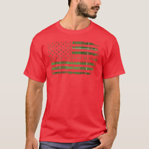 Clan Blane Scottish tartan US flag kilt Scotland T-Shirt