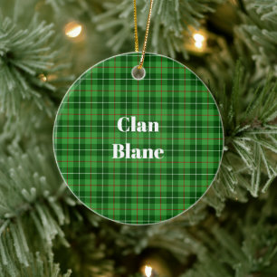 Clan Blane Tartan Ceramic Ornament