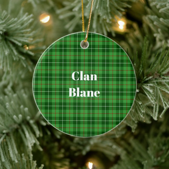 Clan Blane Tartan Ceramic Ornament (Tree)