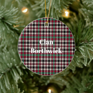 Clan Borthwick Ancient Tartan Ceramic Ornament