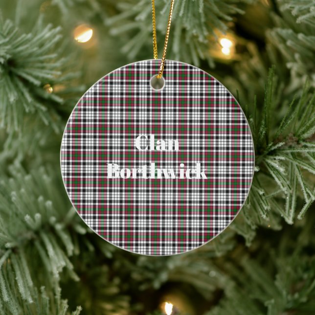 Clan Borthwick Tartan Ceramic Ornament (Tree)