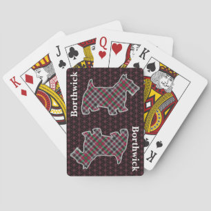 Clan Borthwick Tartan Scottish Terrier Edition Playing Cards
