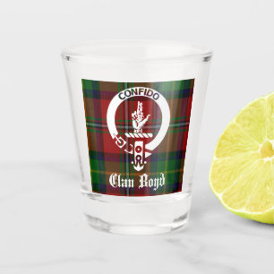 Clan Boyd Crest Badge & Tartan  Shot Glass