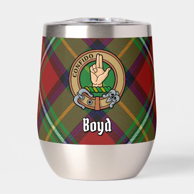 Clan Boyd Crest over Tartan (Front)