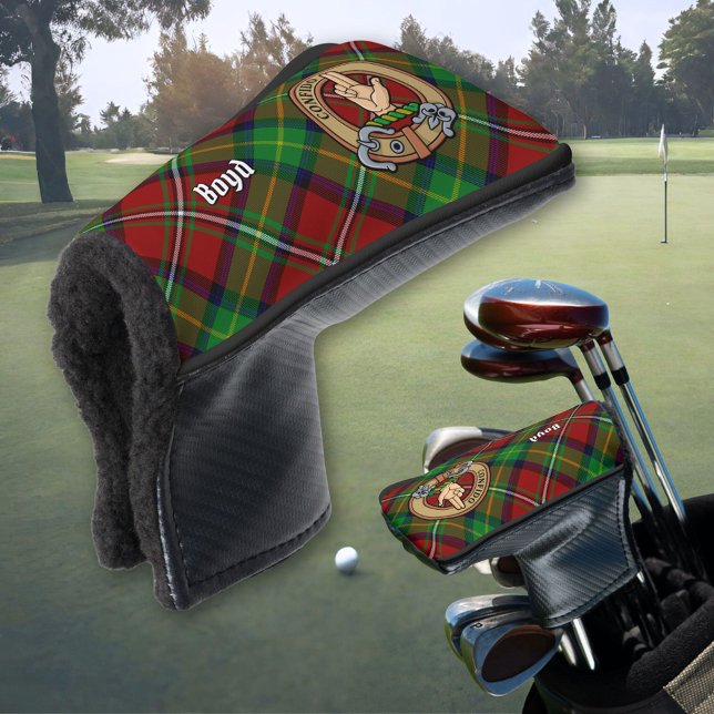 Clan Boyd Crest over Tartan Golf Head Cover (Creator Uploaded)