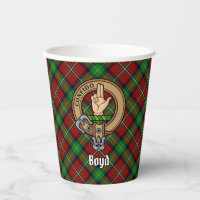Clan Boyd Crest over Tartan