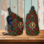 Clan Boyd Crest over Tartan Sling Bag<br><div class="desc">Clan Boyd crest badge surrounded by a strap and buckle over tartan background. Custom text.</div>