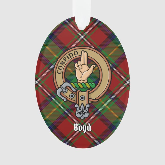 Clan Boyd Crest sur Tartan (devant)