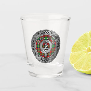 Clan Boyd Crest & Tartan Knot Shot Glass