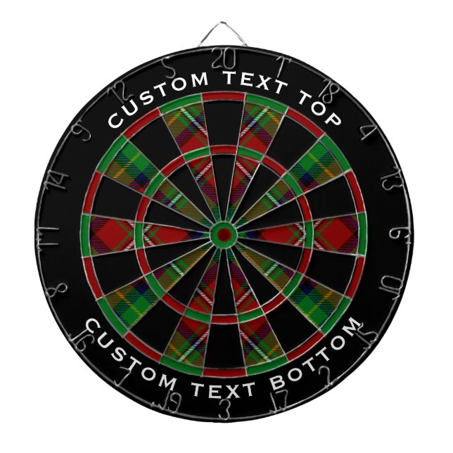 Clan Boyd Tartan Dartboard (Front)