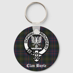 Clan Boyle Crest & Tartan Keychain