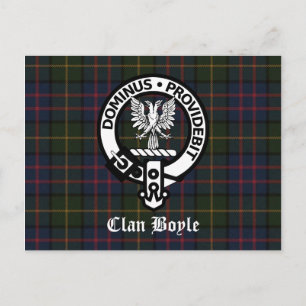 Clan Boyle Crest & Tartan Postcard
