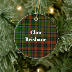 Clan Brisbane Tartan Ceramic Ornament