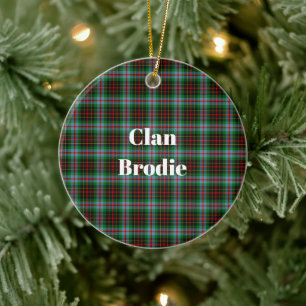 Clan Brodie Tartan Ceramic Ornament