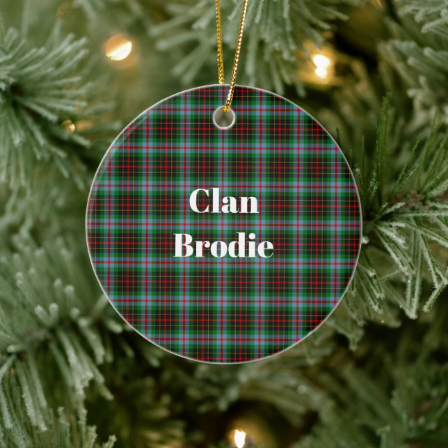 Clan Brodie Tartan Ceramic Ornament (Tree)