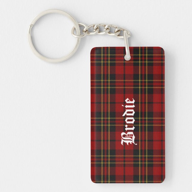 Clan Brodie Tartan Plaid Porte - clé (Devant)