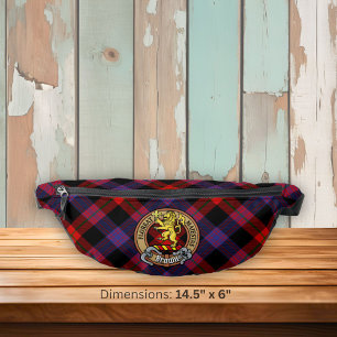 Clan Brown Crest over Tartan Fanny Pack