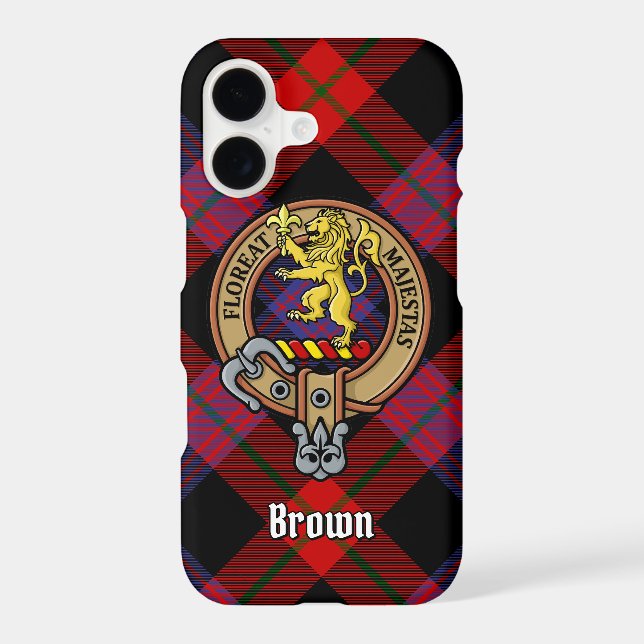 Clan Brown Crest sur Tartan (Verso)