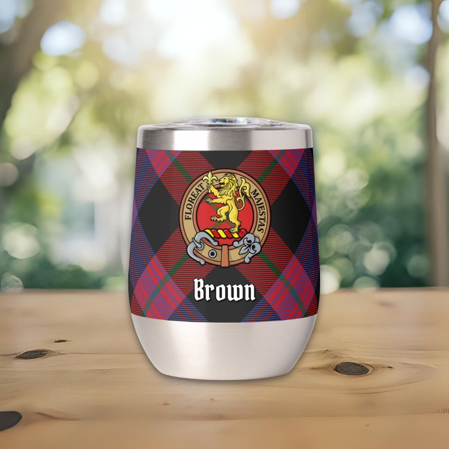 Clan Brown Crest sur Tartan (Créateur téléchargé)