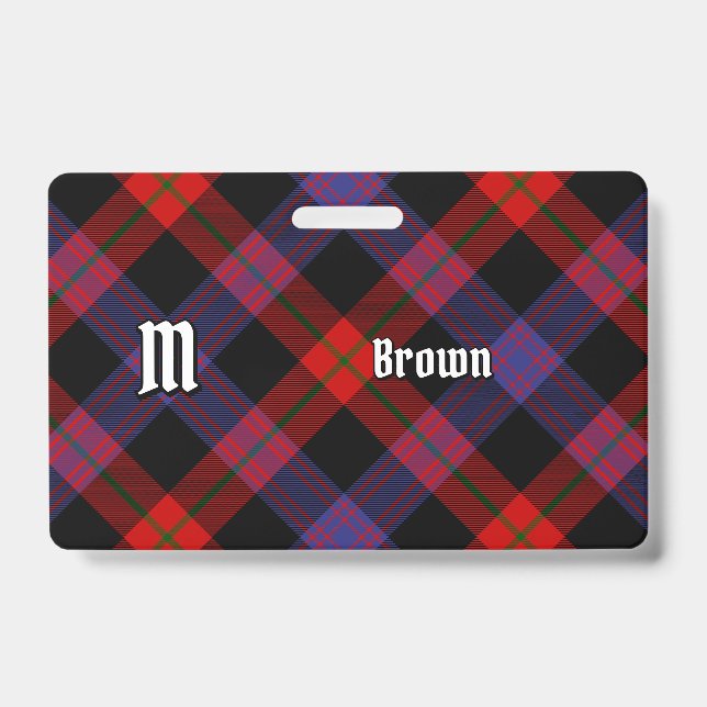 Clan Brown Tartan Badge (Front)