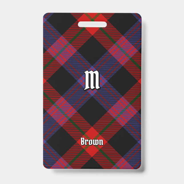 Clan Brown Tartan Badge (Front)
