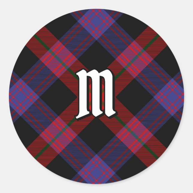 Clan Brown Tartan Classic Round Sticker (Front)