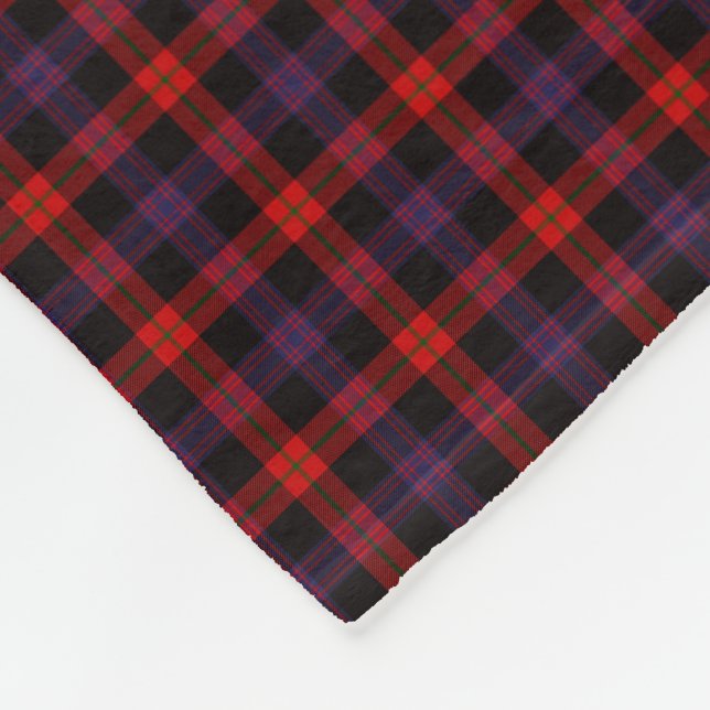 Clan Brown Tartan Fleece Blanket (Corner)