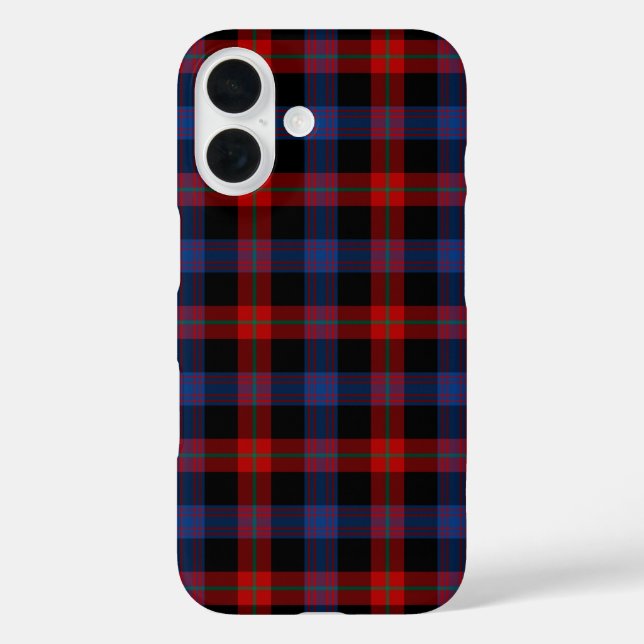 Clan Brown Tartan Royal Blue and Red Plaid Case-Mate iPhone Case (Back)