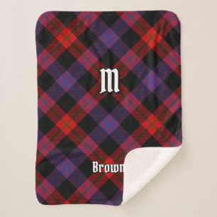 Clan Brown Tartan Sherpa Blanket