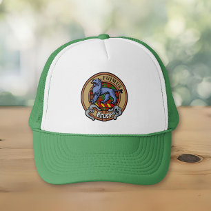 Clan Bruce Crest over Hunting Tartan Trucker Hat