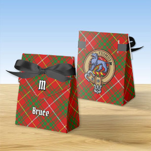 Clan Bruce Crest over Tartan Favor Box