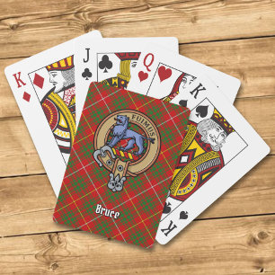 Clan Bruce Crest over Tartan Playing Cards