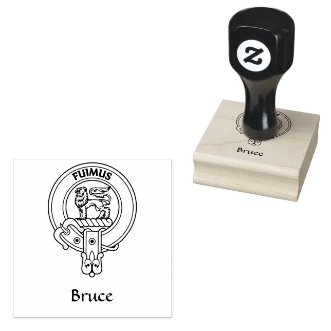 Clan Bruce Crest Rubber Stamp (Stamped)