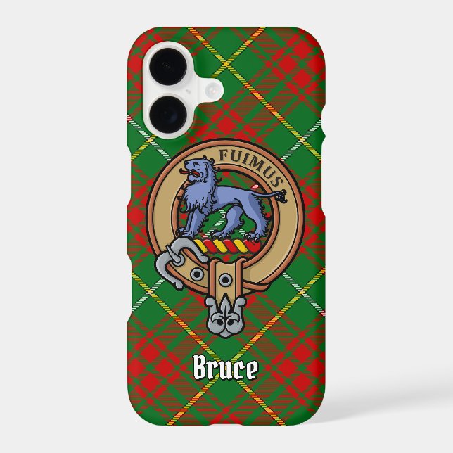 Clan Bruce Crest sur la chasse Tartan (Verso)