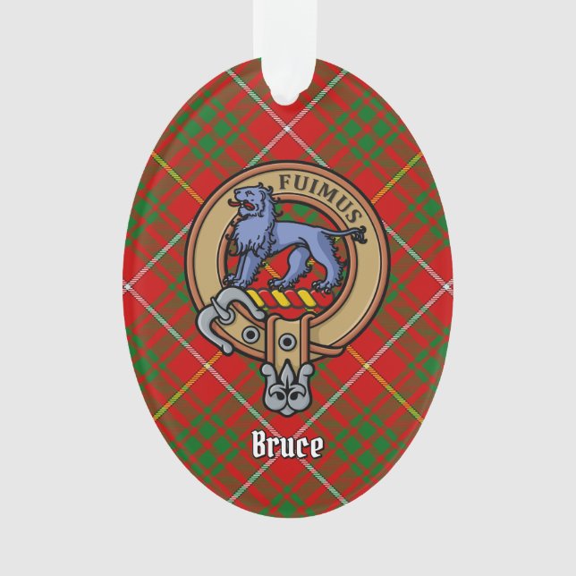 Clan Bruce Crest sur Tartan (devant)