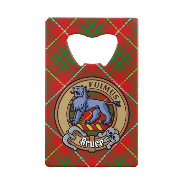 Clan Bruce Crest sur Tartan (Devant)
