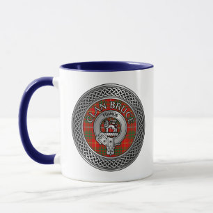 Clan Bruce Crest & Tartan Knot Mug