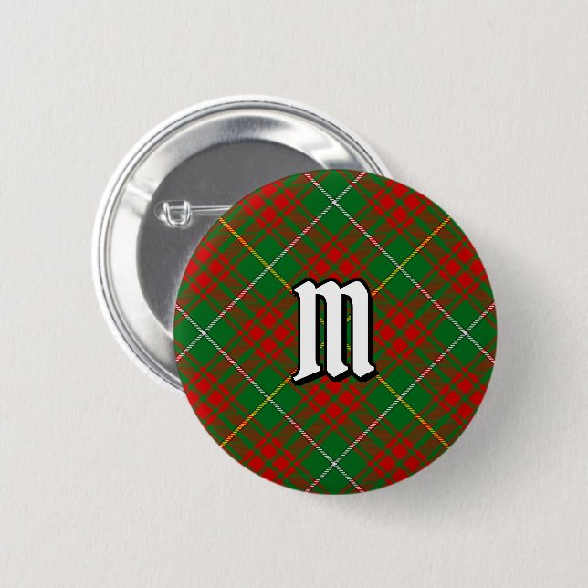 Clan Bruce Hunting Tartan 2 Inch Round Button (Front & Back)