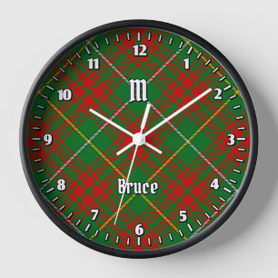 Clan Bruce Hunting Tartan Clock