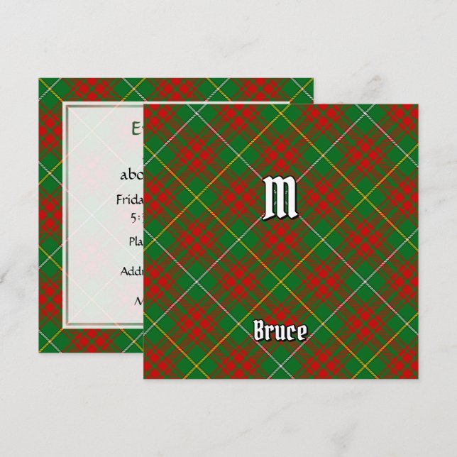 Clan Bruce Hunting Tartan Invitation (Front/Back)